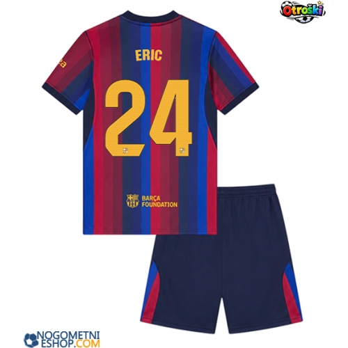Otroški Nogometni dresi Barcelona Eric Garcia #24 Domači 2026-27 Kratek Rokav (+ Kratke hlače)